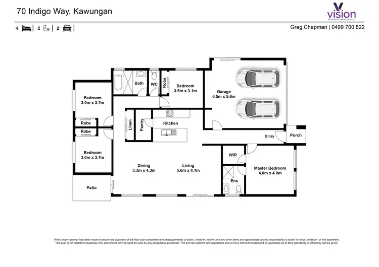 Floorplan of Homely house listing, 70 Indigo Way, Kawungan QLD 4655