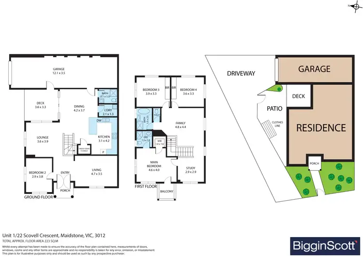 Floorplan of Homely townhouse listing, 1/22 Scovell Crescent, Maidstone VIC 3012