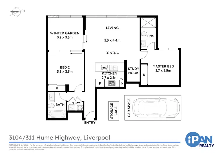 Floorplan of Homely apartment listing, 3104/311 Hume Highway, Liverpool NSW 2170