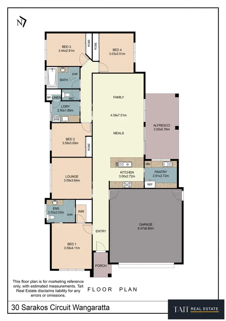 Floorplan of Homely house listing, 30 Sarakos Circuit, Wangaratta VIC 3677