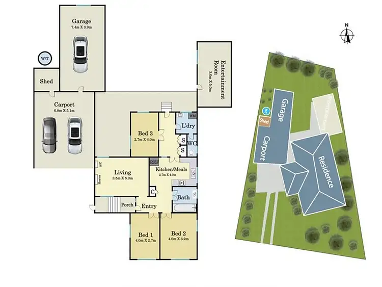Floorplan of Homely house listing, 1 Campbell Street, Dandenong VIC 3175