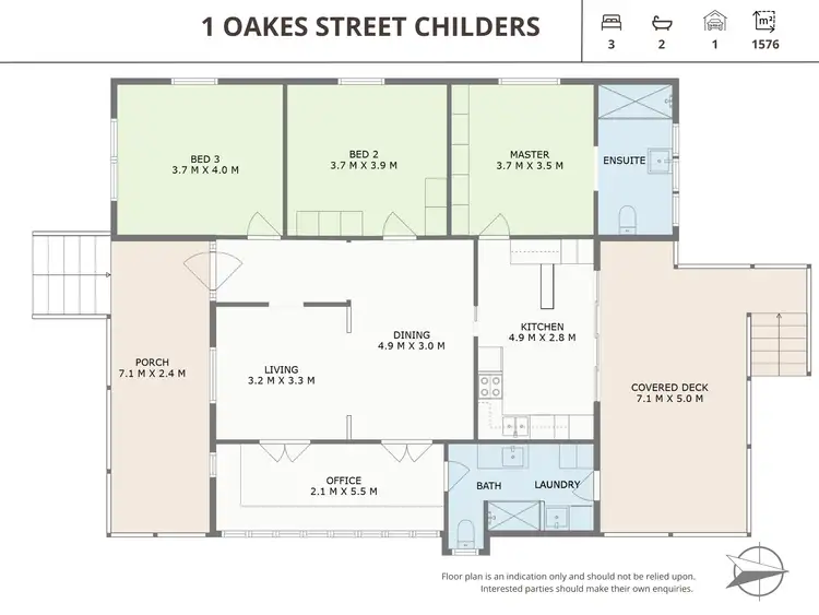 Floorplan of Homely house listing, 1 Oakes Street, Childers QLD 4660