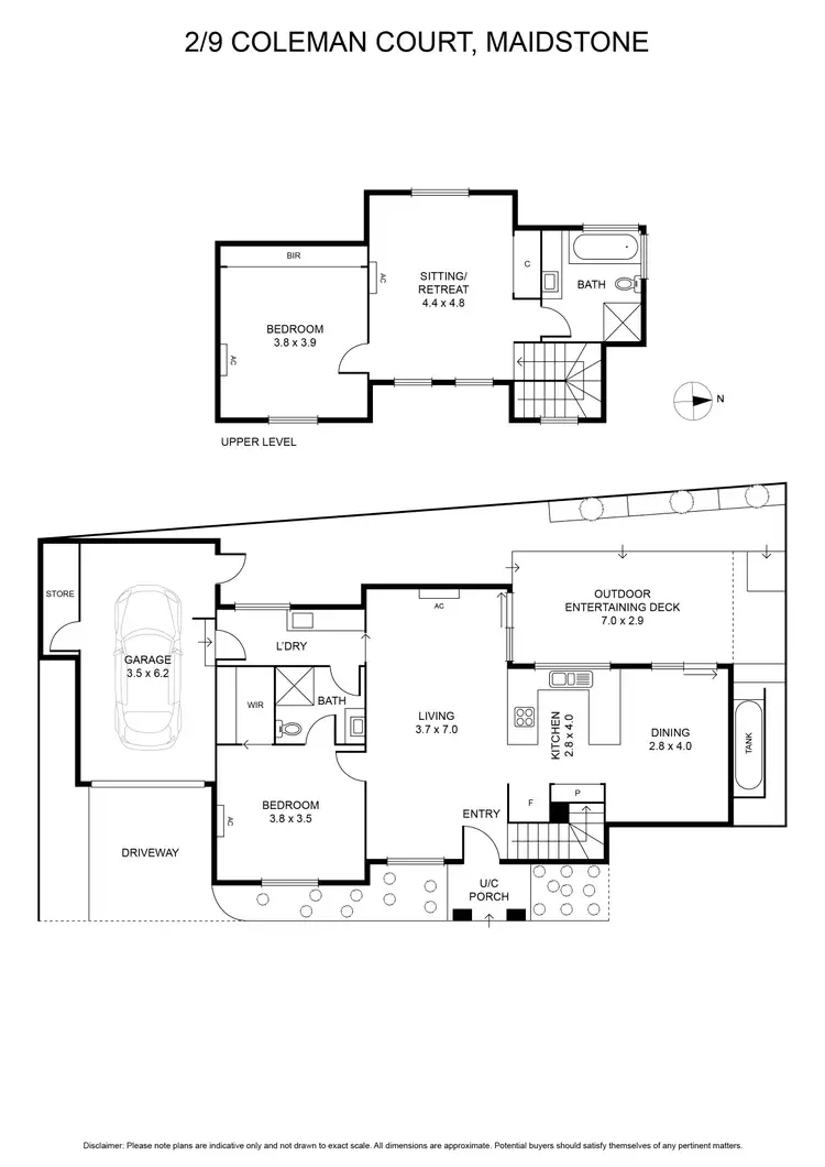 Floorplan of Homely townhouse listing, 2/9 Coleman Court, Maidstone VIC 3012