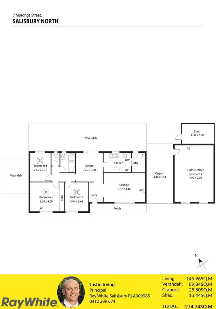 Floorplan of Homely house listing, 7 Moronga Street, Salisbury North SA 5108