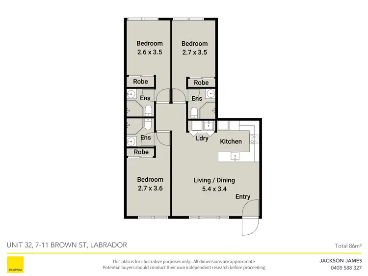 Floorplan of Homely apartment listing, 32/7-11 Brown Street, Labrador QLD 4215