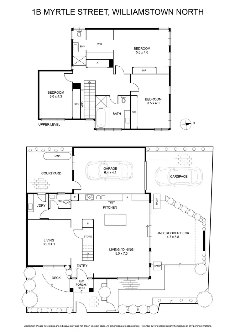 Floorplan of Homely townhouse listing, 1B Myrtle Street, Williamstown North VIC 3016