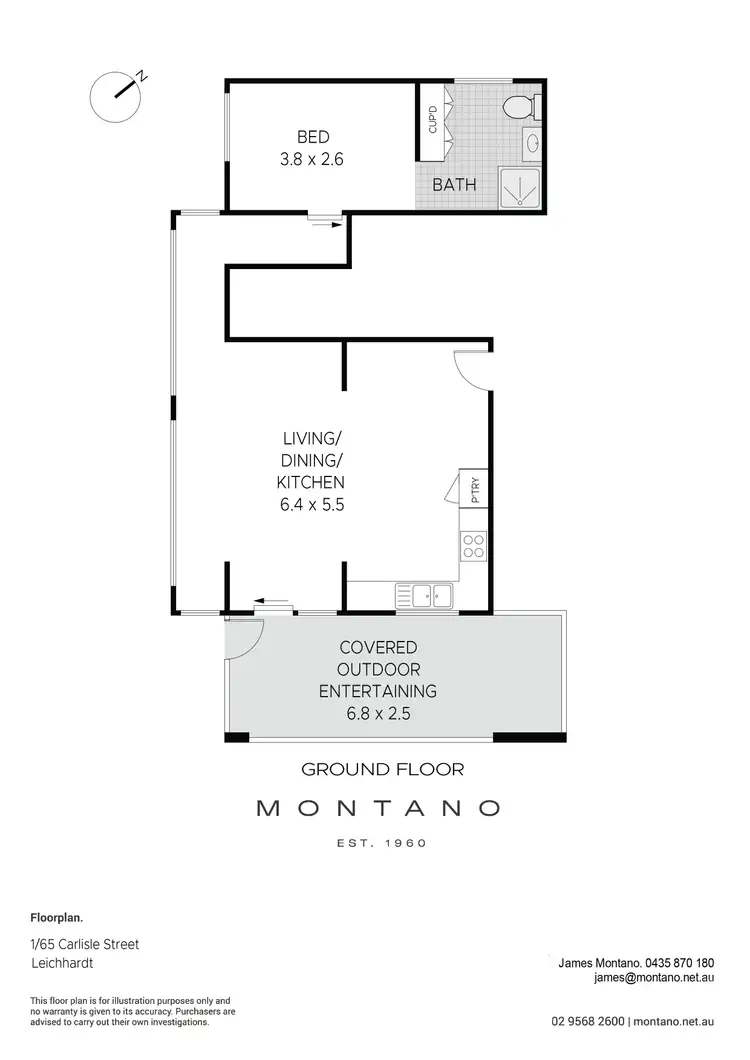 Floorplan of Homely apartment listing, 1/65 Carlisle Street, Leichhardt NSW 2040