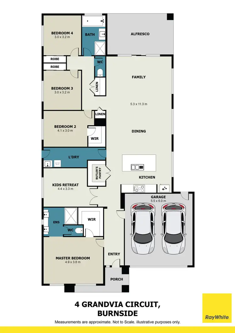 Floorplan of Homely house listing, 4 Granvia Circuit, Burnside VIC 3023