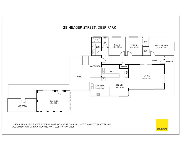 Floorplan of Homely house listing, 38 Meager Street, Deer Park VIC 3023