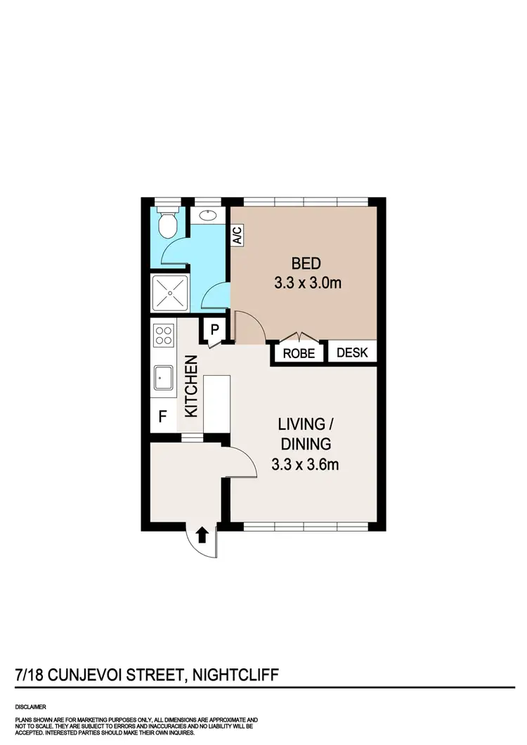 Floorplan of Homely unit listing, 7/18 Cunjevoi Crescent, Nightcliff NT 810
