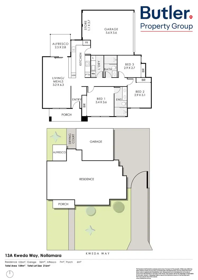Floorplan of Homely house listing, 13A Kweda Way, Nollamara WA 6061