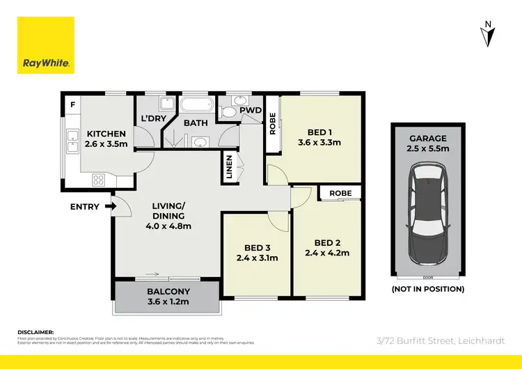 Floorplan of Homely apartment listing, 3/72 Burfitt Street, Leichhardt NSW 2040