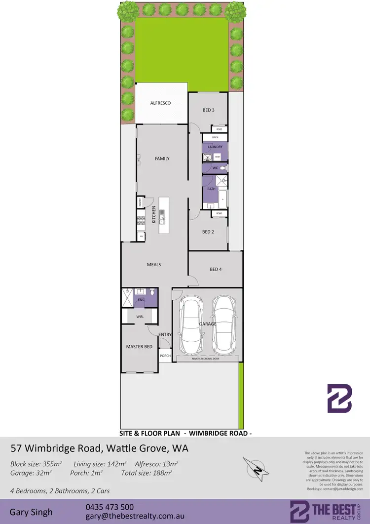 Floorplan of Homely house listing, 57 Wimbridge Road, Wattle Grove WA 6107