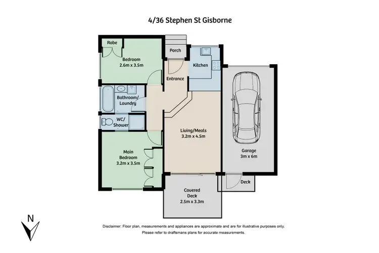 Floorplan of Homely unit listing, 4/36 Stephen Street, Gisborne VIC 3437