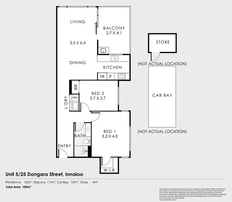 Floorplan of Homely apartment listing, 5/25 Dongara Street, Innaloo WA 6018