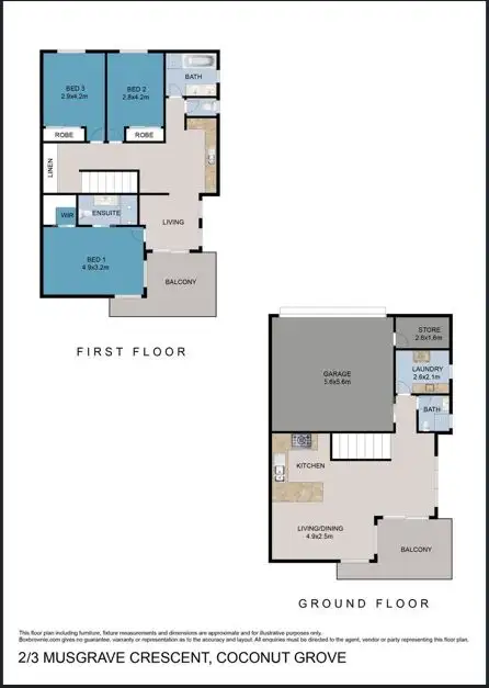 Floorplan of Homely townhouse listing, 2/3 Musgrave Crescent, Coconut Grove NT 810