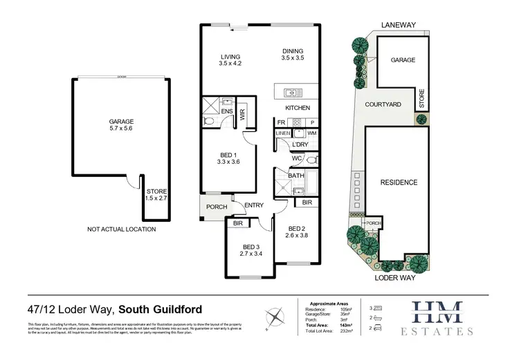 Floorplan of Homely house listing, 47/12 Loder Way, South Guildford WA 6055