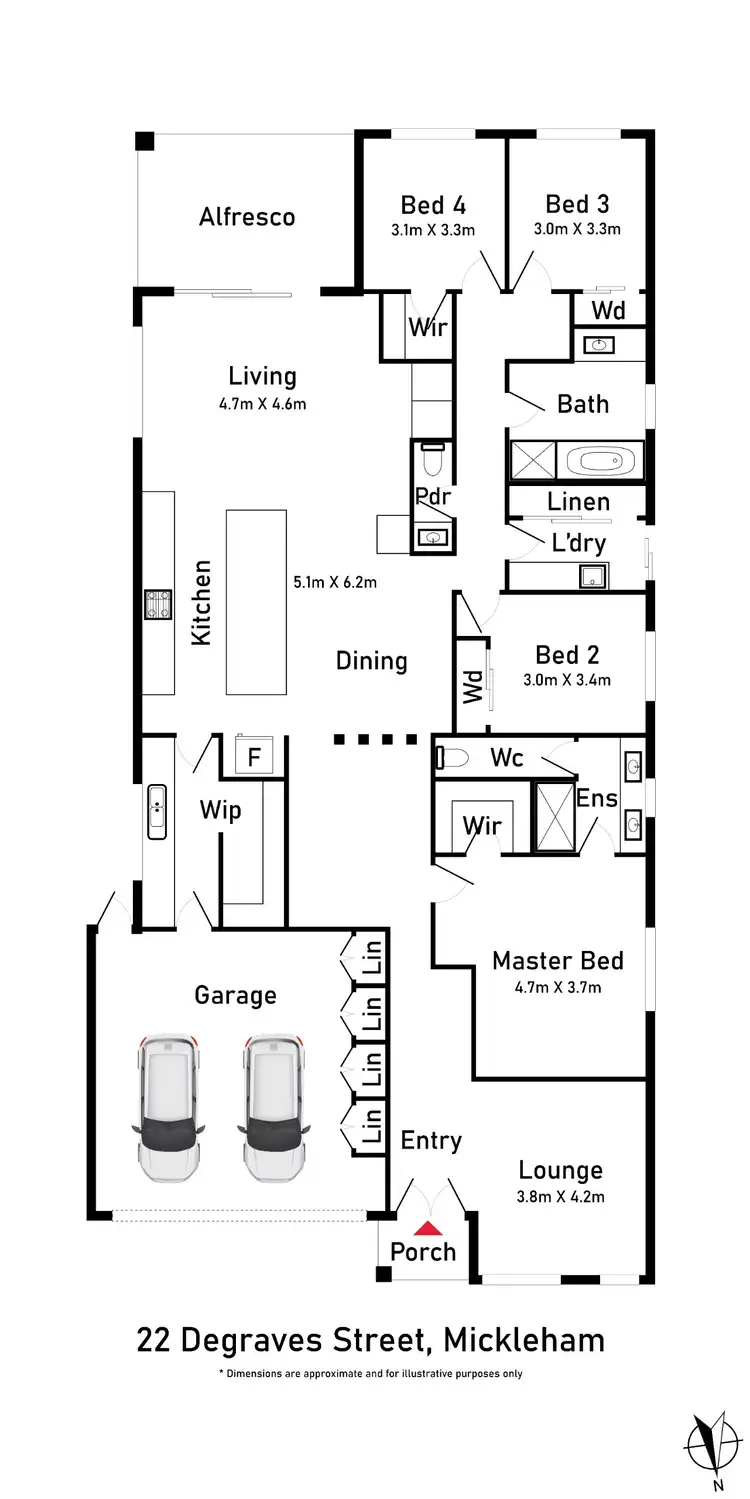 Floorplan of Homely house listing, 22 Degraves Street, Mickleham VIC 3064