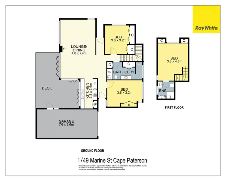 Floorplan of Homely townhouse listing, Unit 1/49 Marine St, Cape Paterson VIC 3995