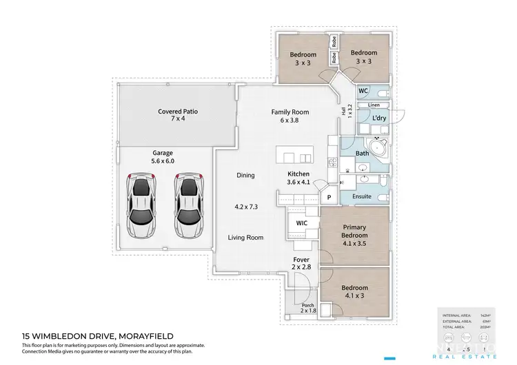 Floorplan of Homely house listing, 15-17 Wimbledon Drive, Morayfield QLD 4506