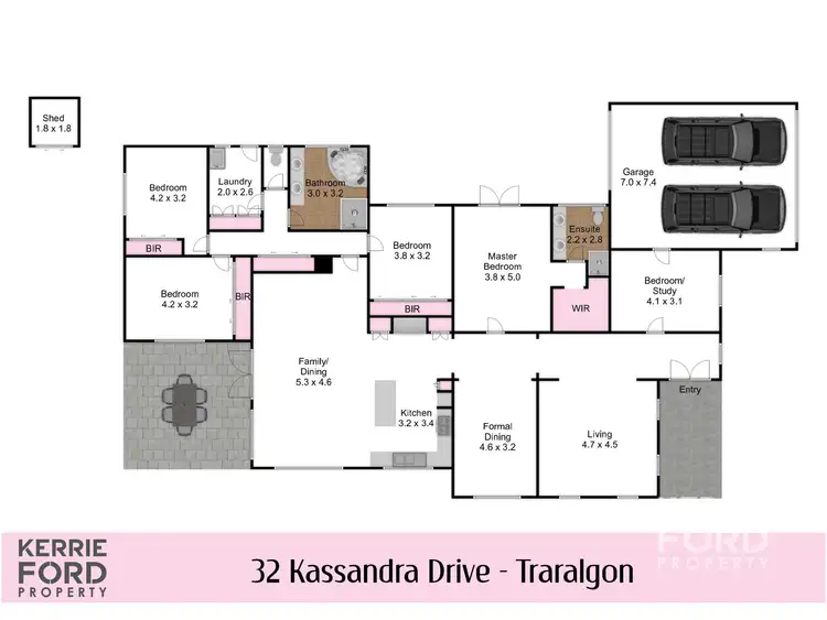 Floorplan of Homely house listing, 32 Kassandra Drive, Traralgon VIC 3844