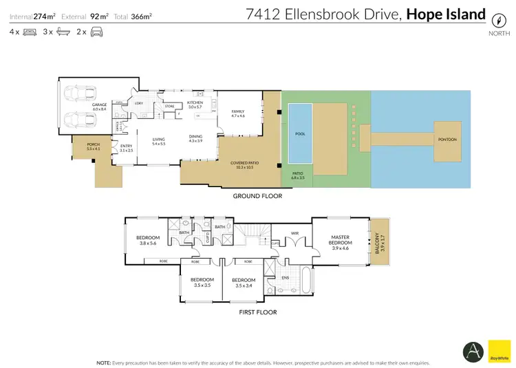 Floorplan of Homely house listing, 7412 Ellensbrook Drive, Hope Island QLD 4212