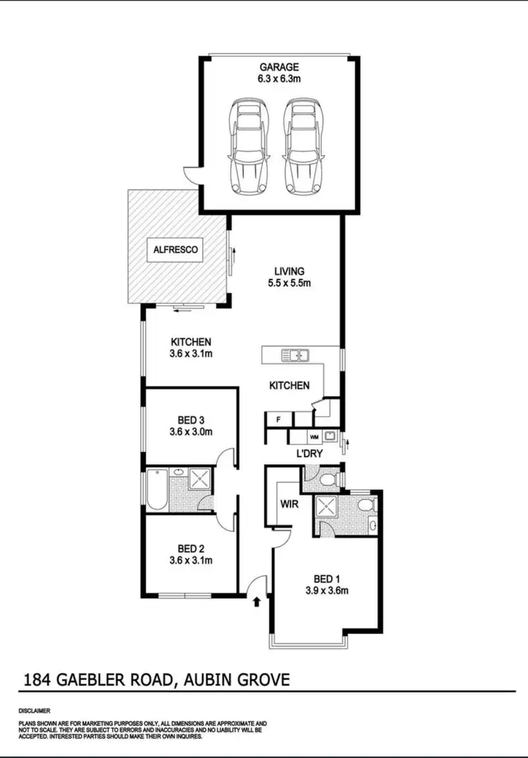 Floorplan of Homely house listing, 184 Gaebler Rd, Aubin Grove WA 6164