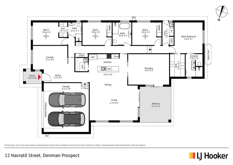 Floorplan of Homely house listing, 12 Navratil Street, Denman Prospect ACT 2611