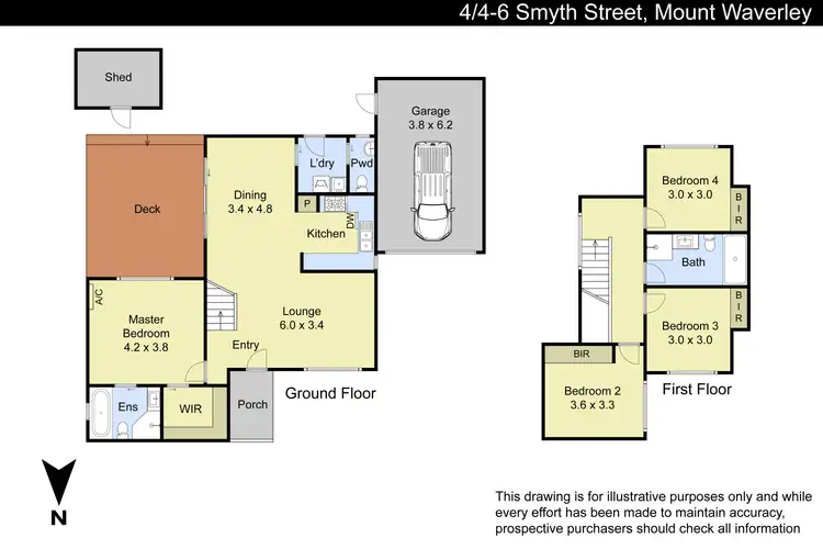 Floorplan of Homely townhouse listing, 4/4-6 Smyth Street, Mount Waverley VIC 3149