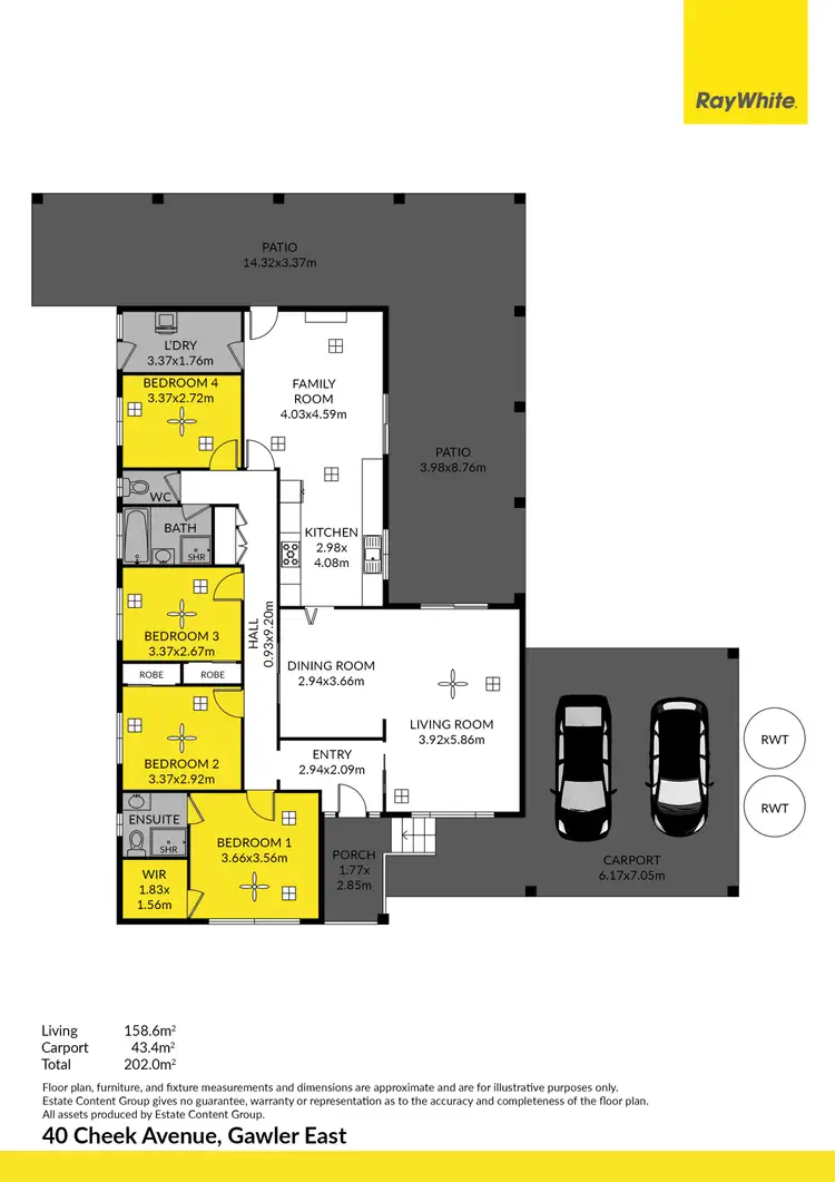 Floorplan of Homely house listing, 40 Cheek Avenue, Gawler East SA 5118