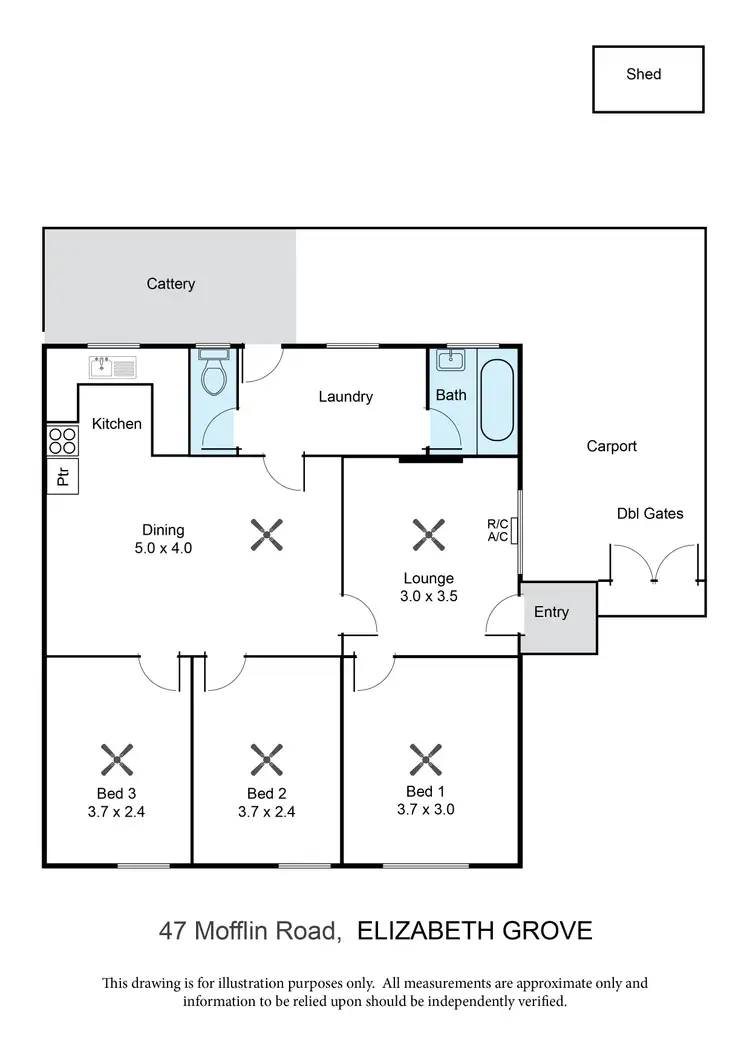 Floorplan of Homely house listing, 47 Mofflin Road, Elizabeth Grove SA 5112