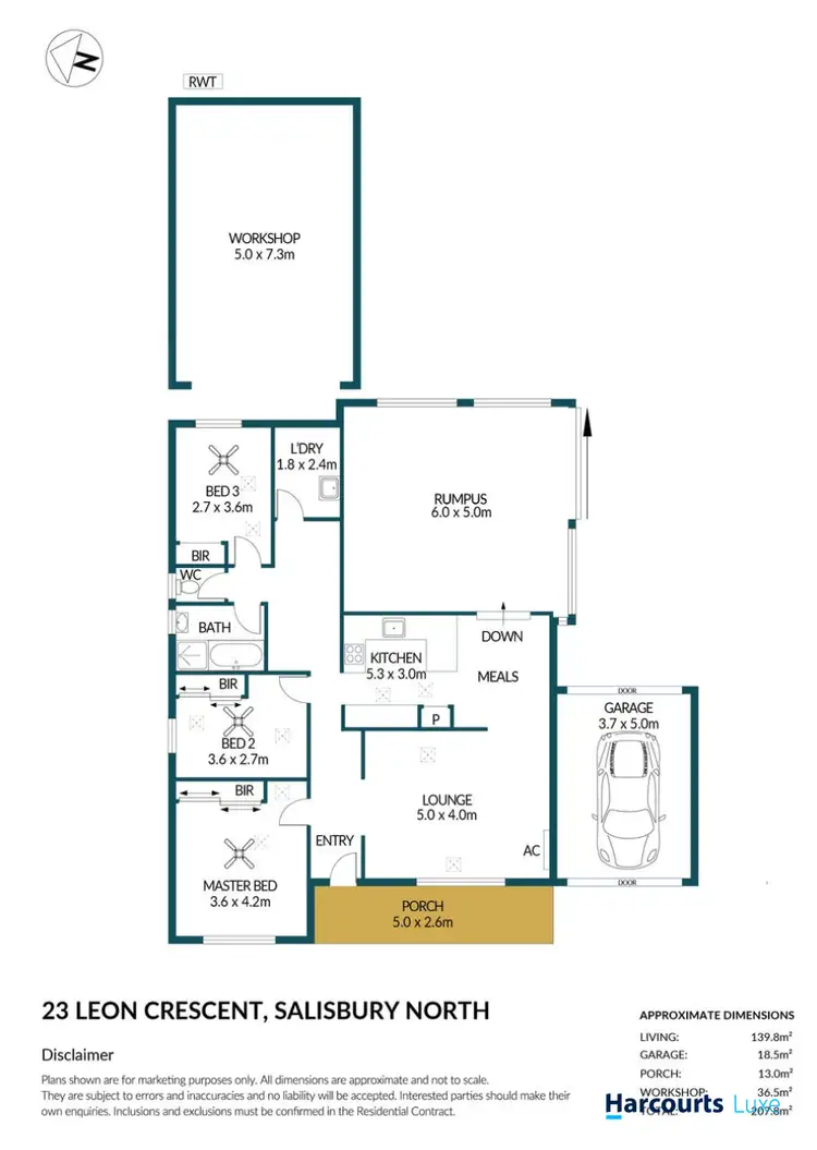 Floorplan of Homely house listing, 23 Leon Crescent, Salisbury North SA 5108
