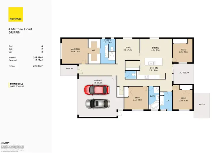 Floorplan of Homely house listing, 4 Matthew Court, Griffin QLD 4503