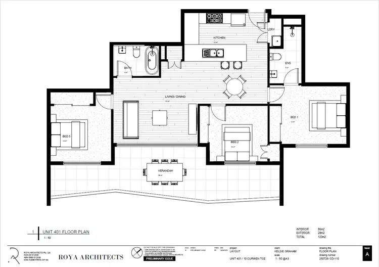 Floorplan of Homely unit listing, 401/10 Curwen Terrace, Chermside QLD 4032