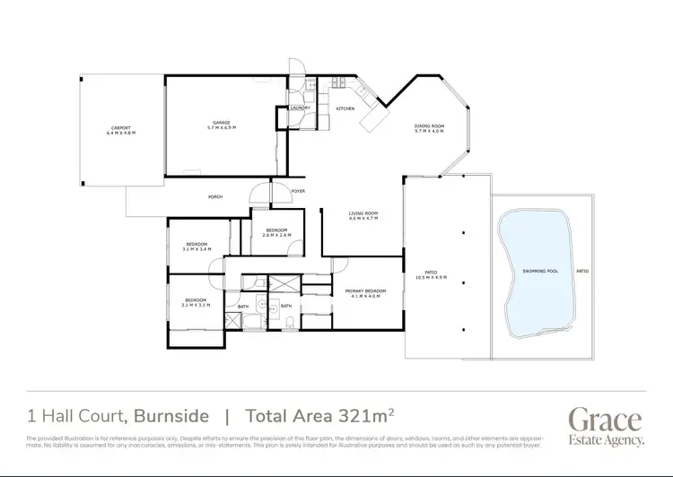 Floorplan of Homely house listing, 1 Hall Court, Burnside QLD 4560