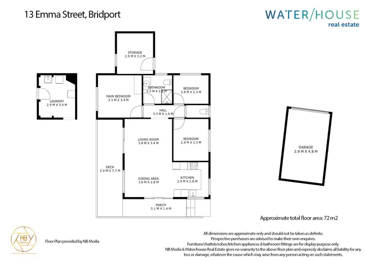 Floorplan of Homely house listing, 13 Emma Street, Bridport TAS 7262