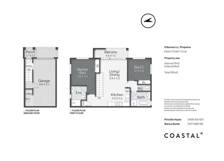 Floorplan of Homely townhouse listing, 9 Barwon Lane, Pimpama QLD 4209