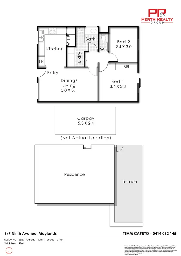 Floorplan of Homely apartment listing, 6/7 Ninth Avenue, Maylands WA 6051