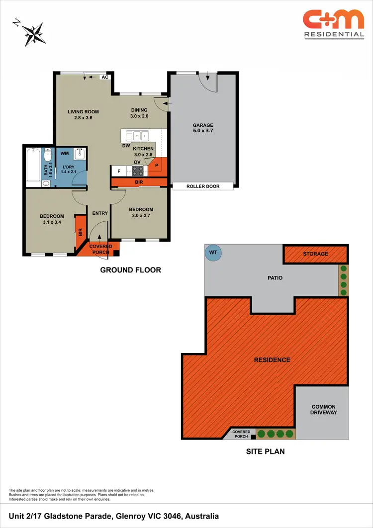 Floorplan of Homely townhouse listing, 2/17 Gladstone Parade, Glenroy VIC 3046