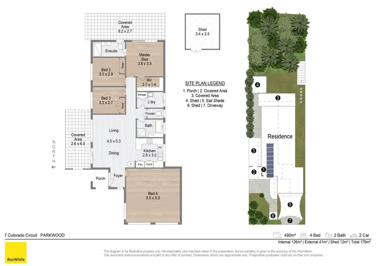 Floorplan of Homely house listing, 7 Colorado Circuit, Parkwood QLD 4214