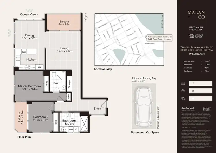 Floorplan of Homely apartment listing, 11E/969 Gold Coast Highway, Palm Beach QLD 4221