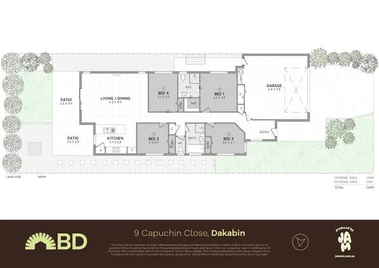 Floorplan of Homely house listing, 9 Capuchin Close, Dakabin QLD 4503