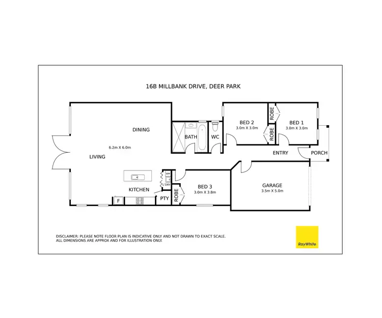 Floorplan of Homely other listing, 16B Millbank Drive, Deer Park VIC 3023