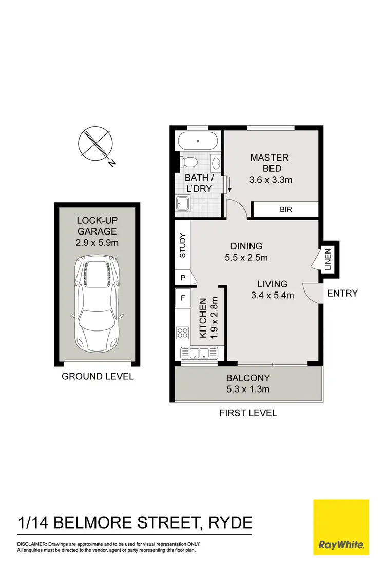 Floorplan of Homely apartment listing, 1/14 Belmore Street, Ryde NSW 2112