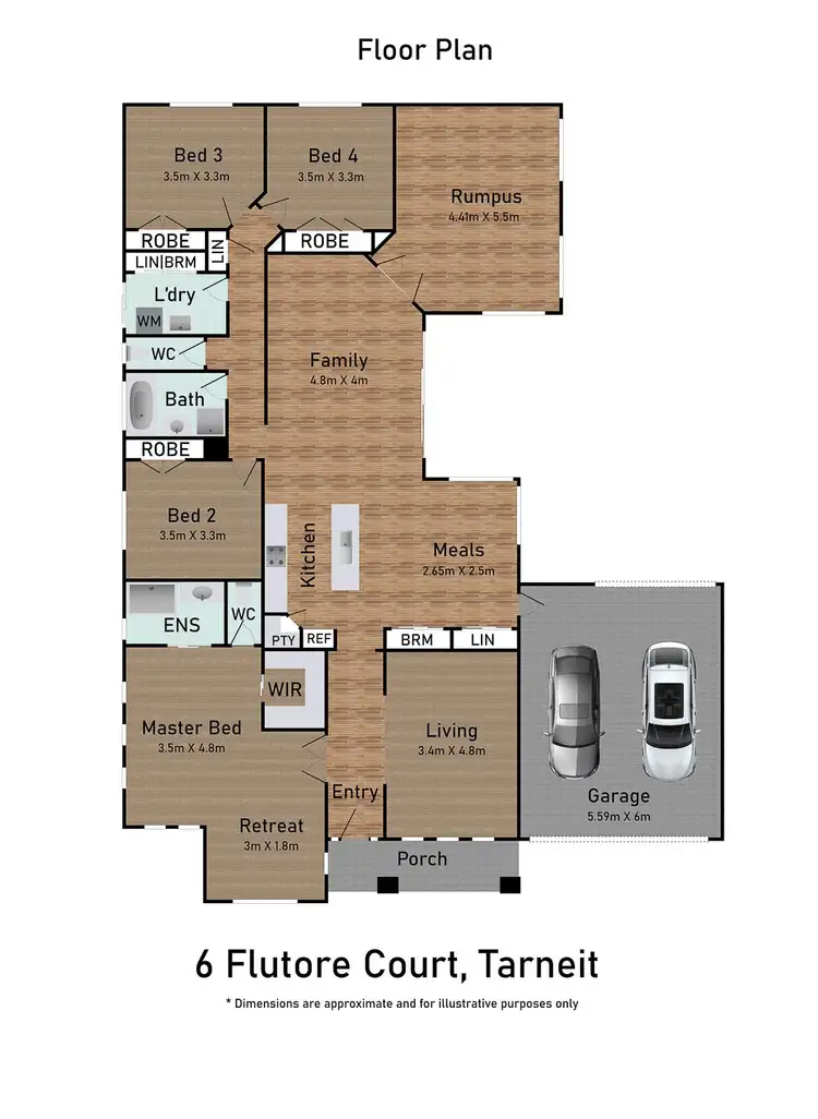 Floorplan of Homely house listing, 6 Fluture Court, Tarneit VIC 3029