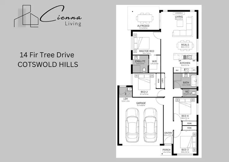 Floorplan of Homely house listing, 14 Fir Tree Drive, Cotswold Hills QLD 4350