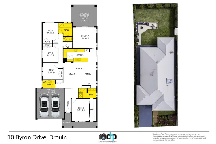 Floorplan of Homely house listing, 10 Byron Drive, Drouin VIC 3818