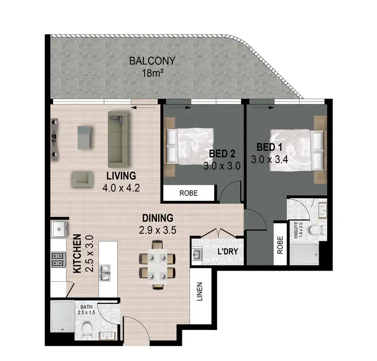 Floorplan of Homely apartment listing, Address available on request