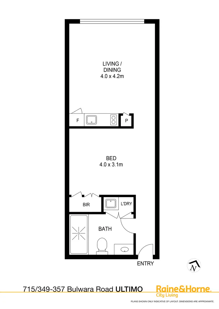 Floorplan of Homely apartment listing, 715/349-357 Bulwara Road, Ultimo NSW 2007