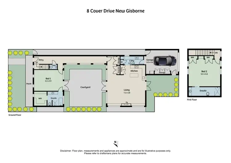 Floorplan of Homely house listing, 8 Cover Drive, New Gisborne VIC 3438